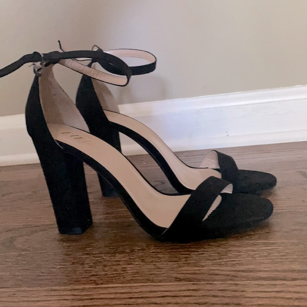 Black sued heels